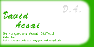 david acsai business card